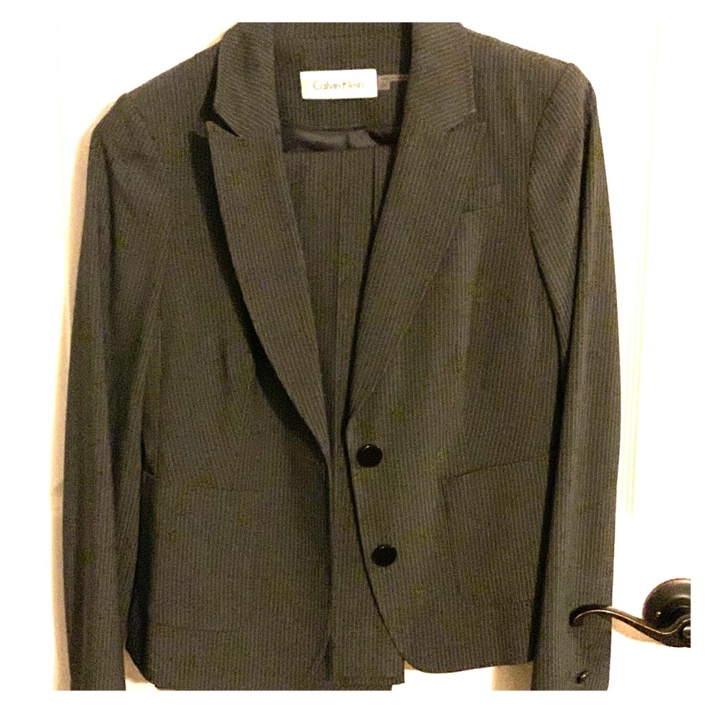 Calvin Klein Pinstripe Blazer and Pants + Tank top